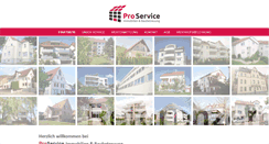 Desktop Screenshot of pro-service-immobilien.de